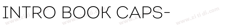 Intro Book Caps字体转换